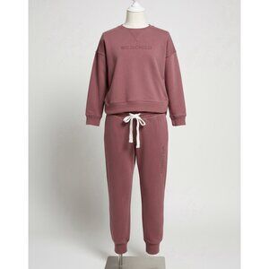 Cotton On Kids Wild Child Sweatshirt Jogger Set Size 4 Mauve